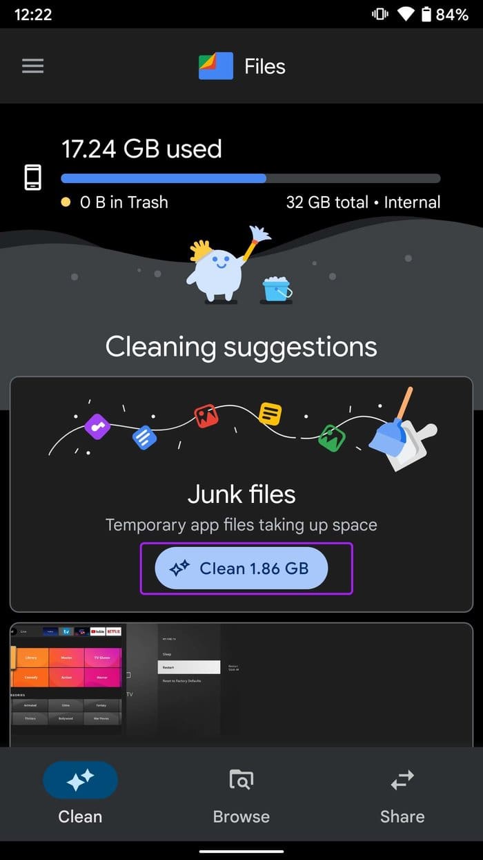 Clear storage apps not updating on android