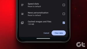 clear cache in Opera or Opera GX