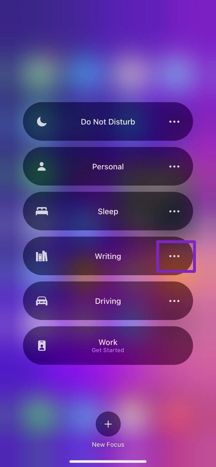 Click on more menu
