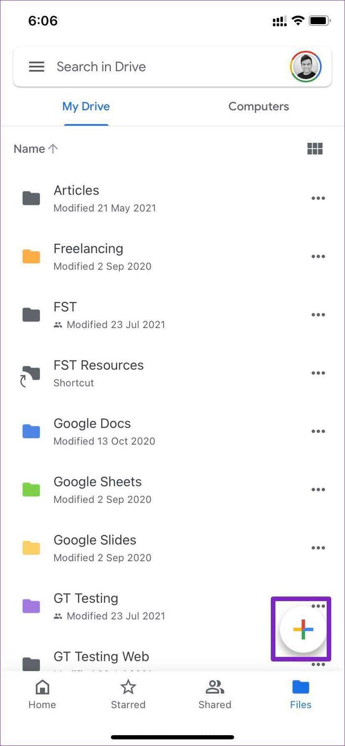 Click on plus icon