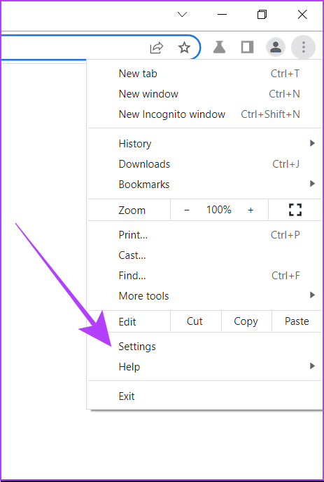 click on settings