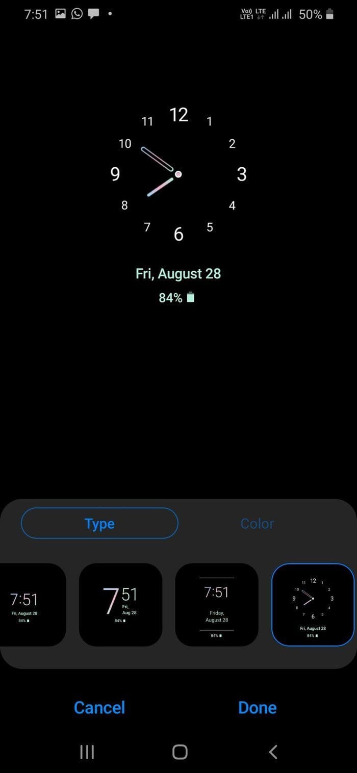 Clock customization
