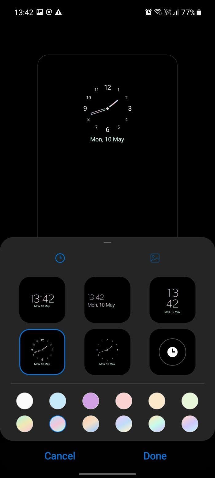 Clock styles