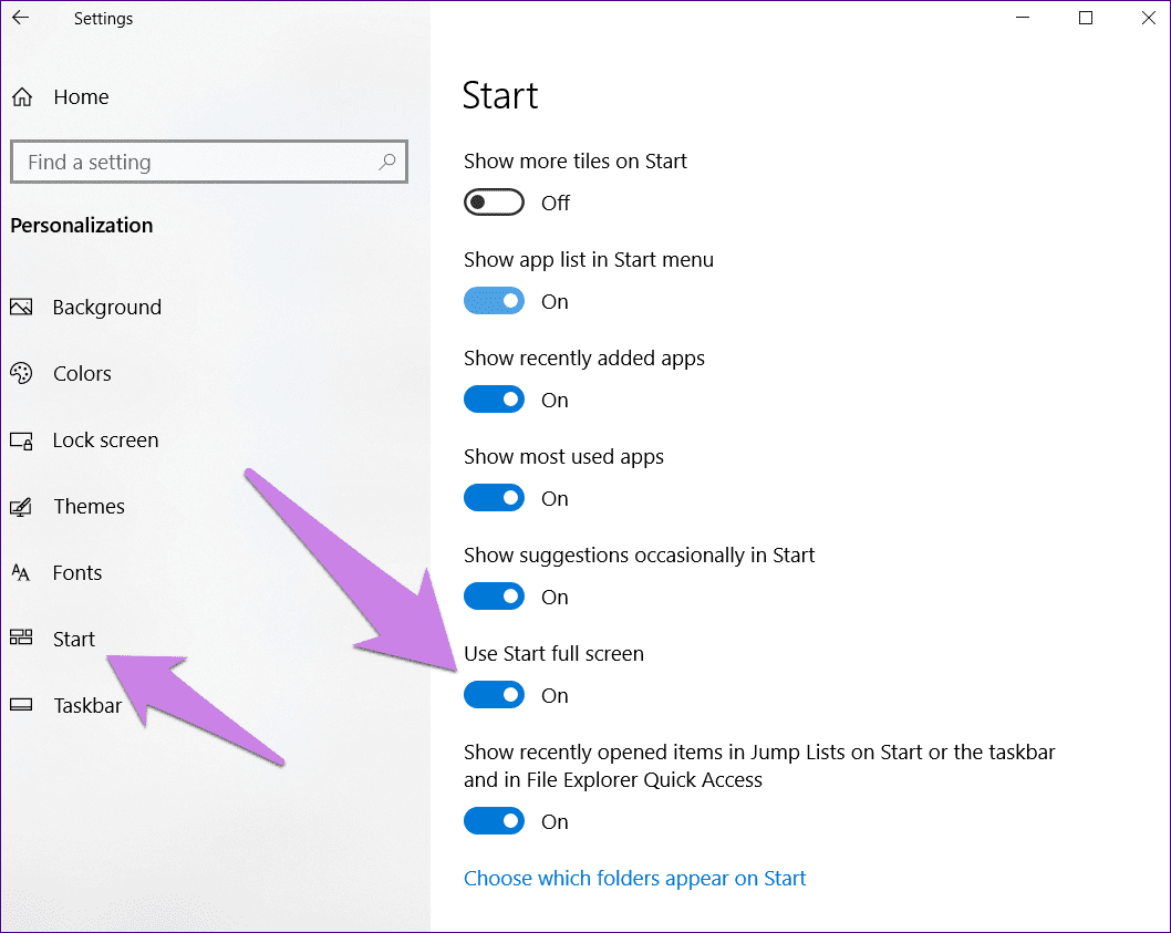 Close Start Menu Full Screen Issue 3A