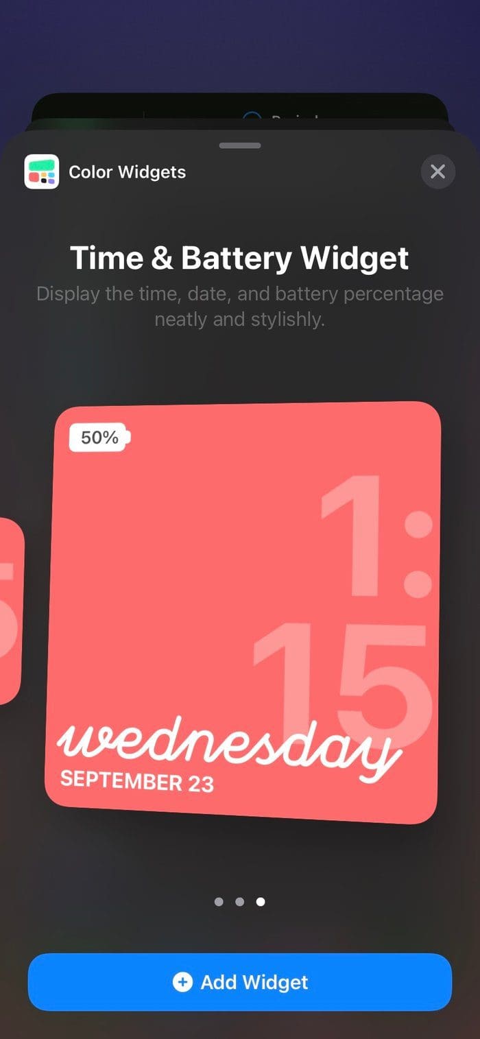 Color widget in action