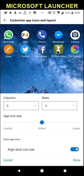 Compare Nova And Microsoft Launcher 12