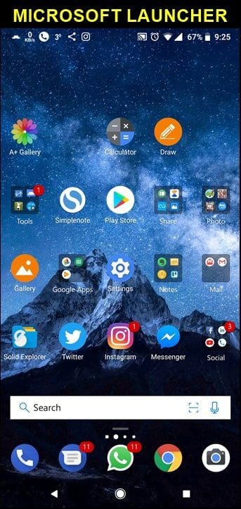 Compare Nova And Microsoft Launcher 6