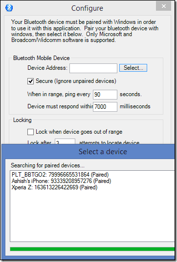 Configure