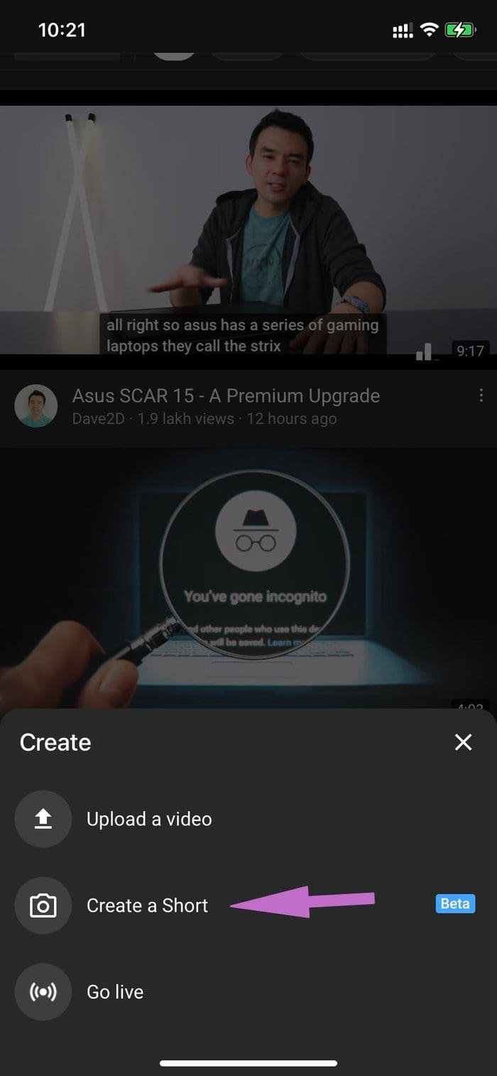 Create a short