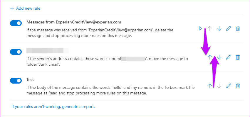 Create And Manage Rules In Office 365 Webmail 3