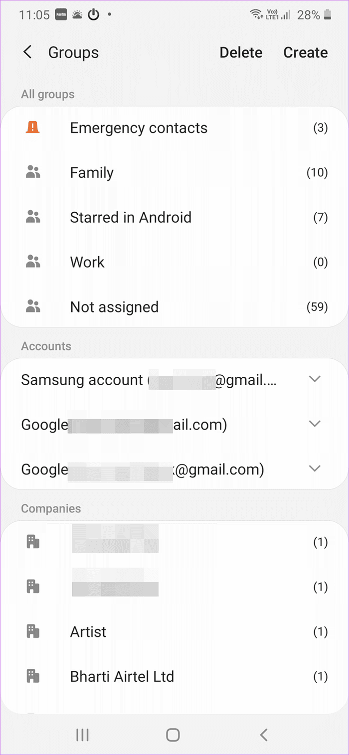 Create contact group samsung 4