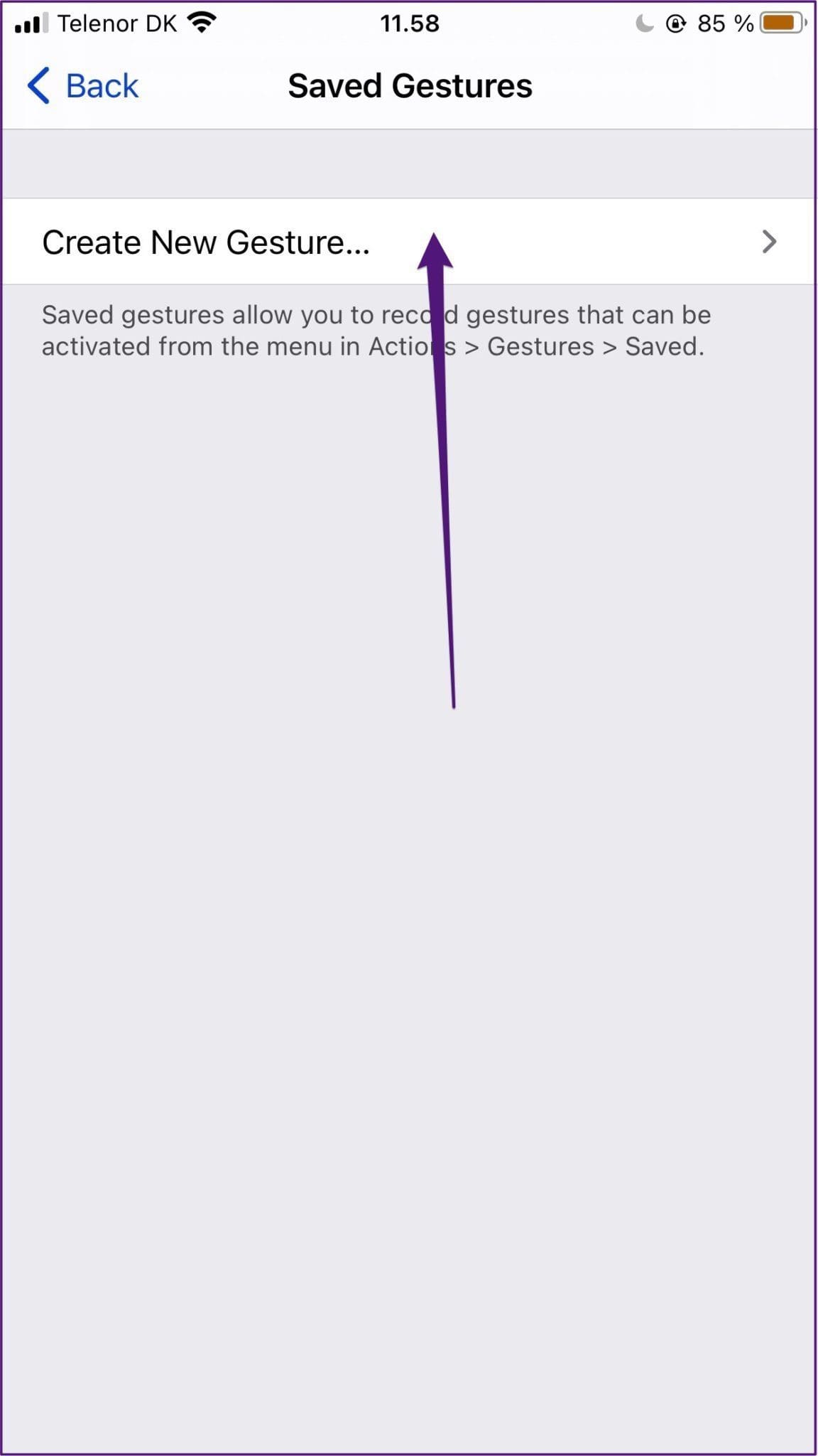 Create new gesture switch control