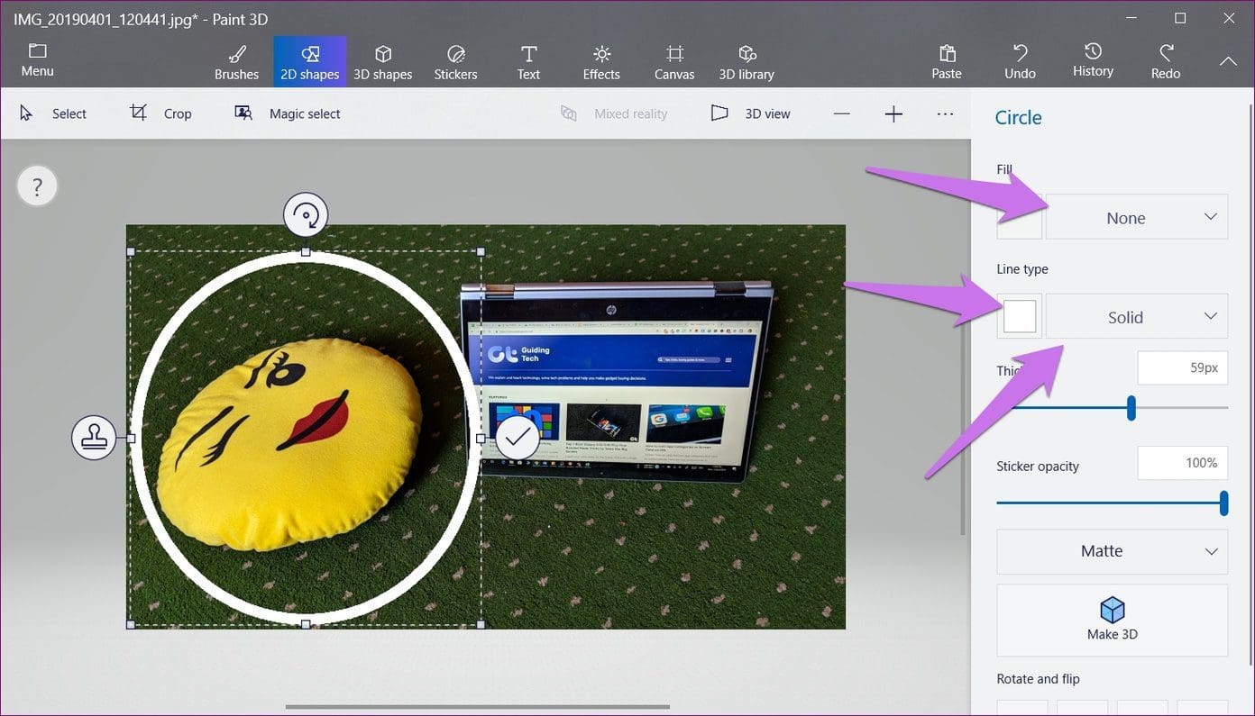 Crop Circle In Paint 3D 5
