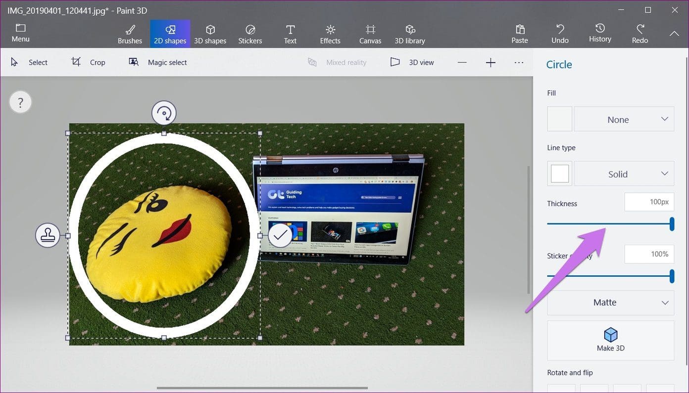 Crop Circle In Paint 3D 6