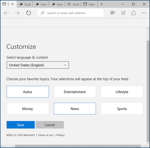 Customize News Feed 2