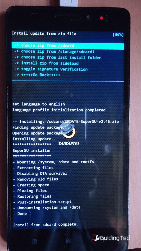 Cwm Root Successful Screen 1