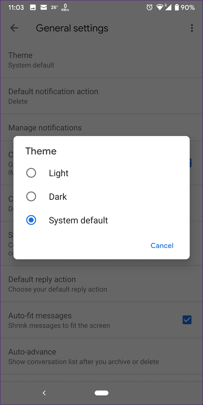 Dark Mode Not Working In Gmail And Google Apps 6