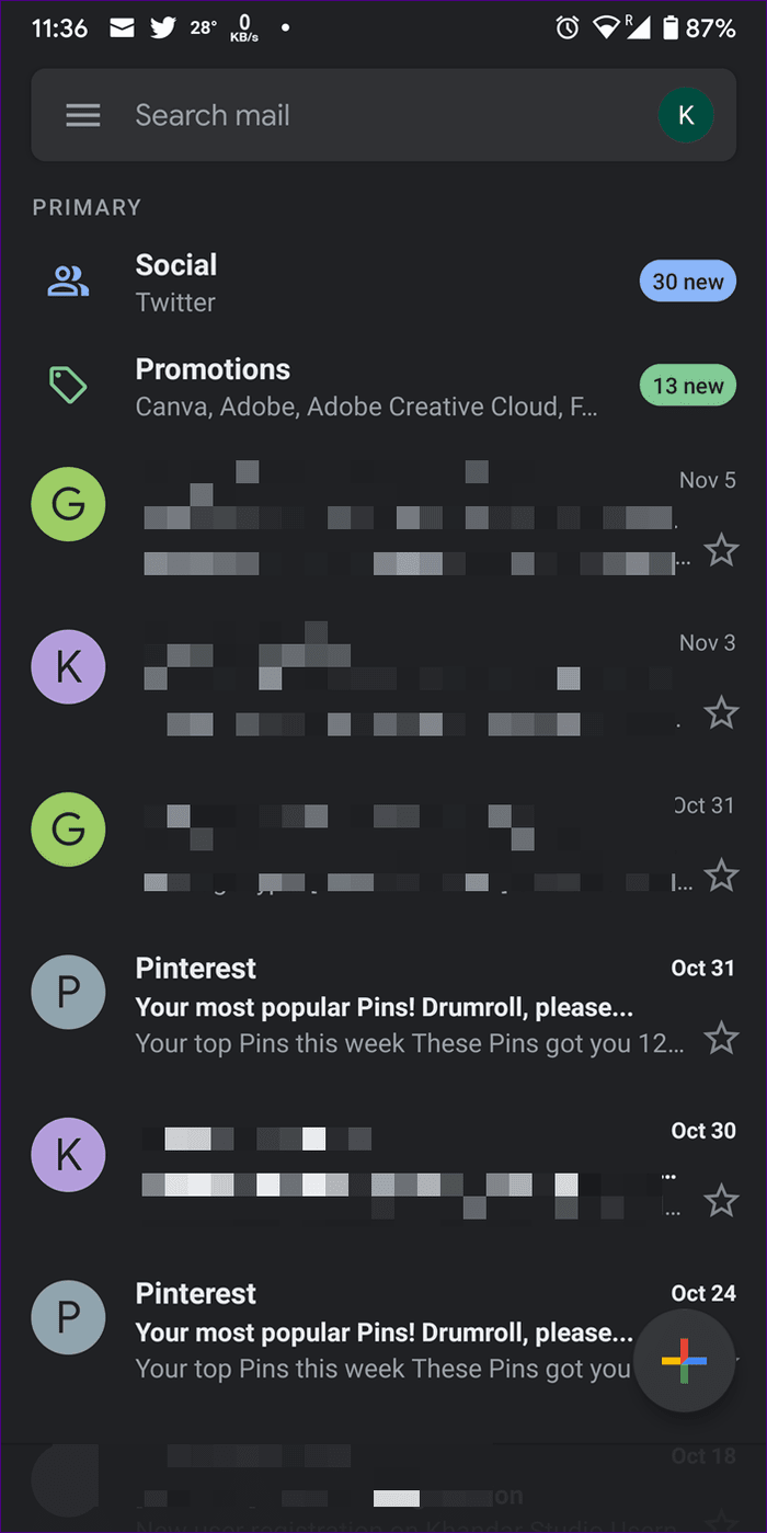 Dark Mode Not Working In Gmail And Google Apps 9