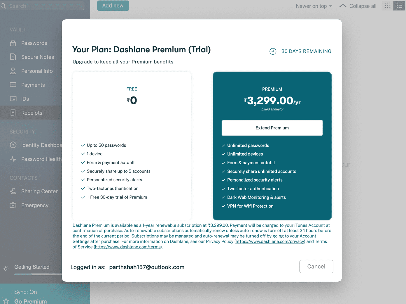 Dashlane pricing