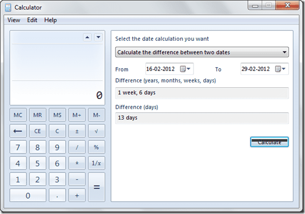 Date Calculation