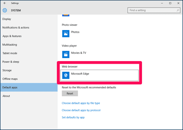Default Browsers Settings 1 Result