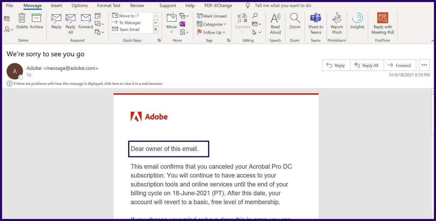 Delete microsoft outlook email error message step 9
