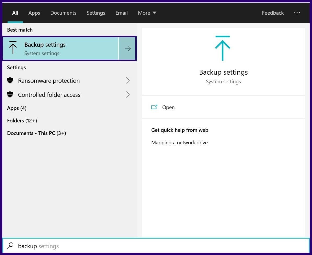 Delete old backup files windows 10 step 1