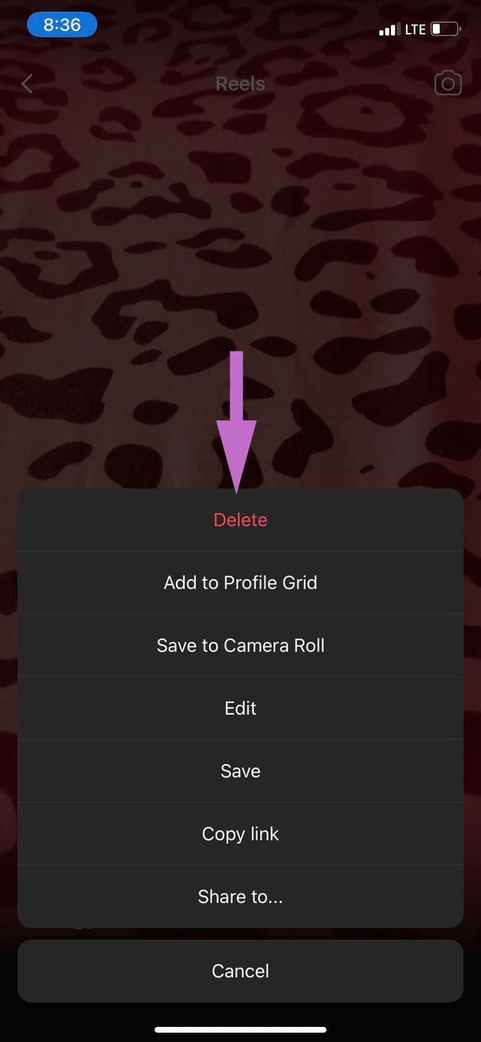 Delete reels