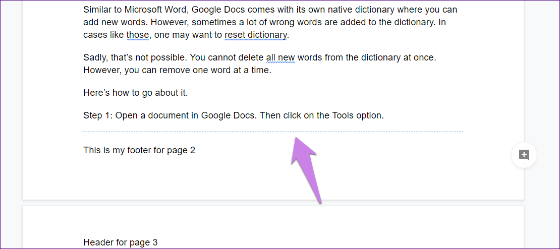 Different Header Footer Google Docs 12A
