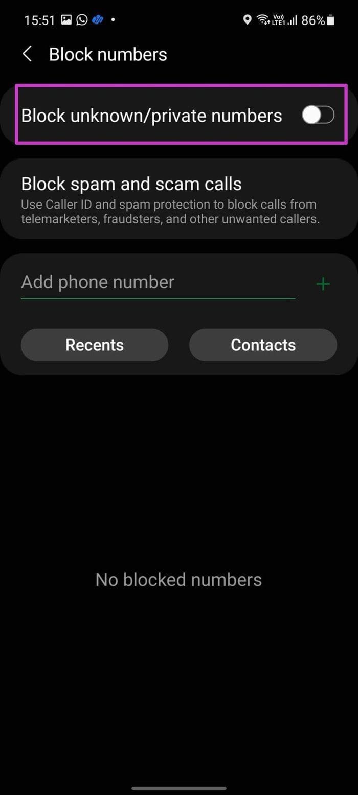 Disable block numbers