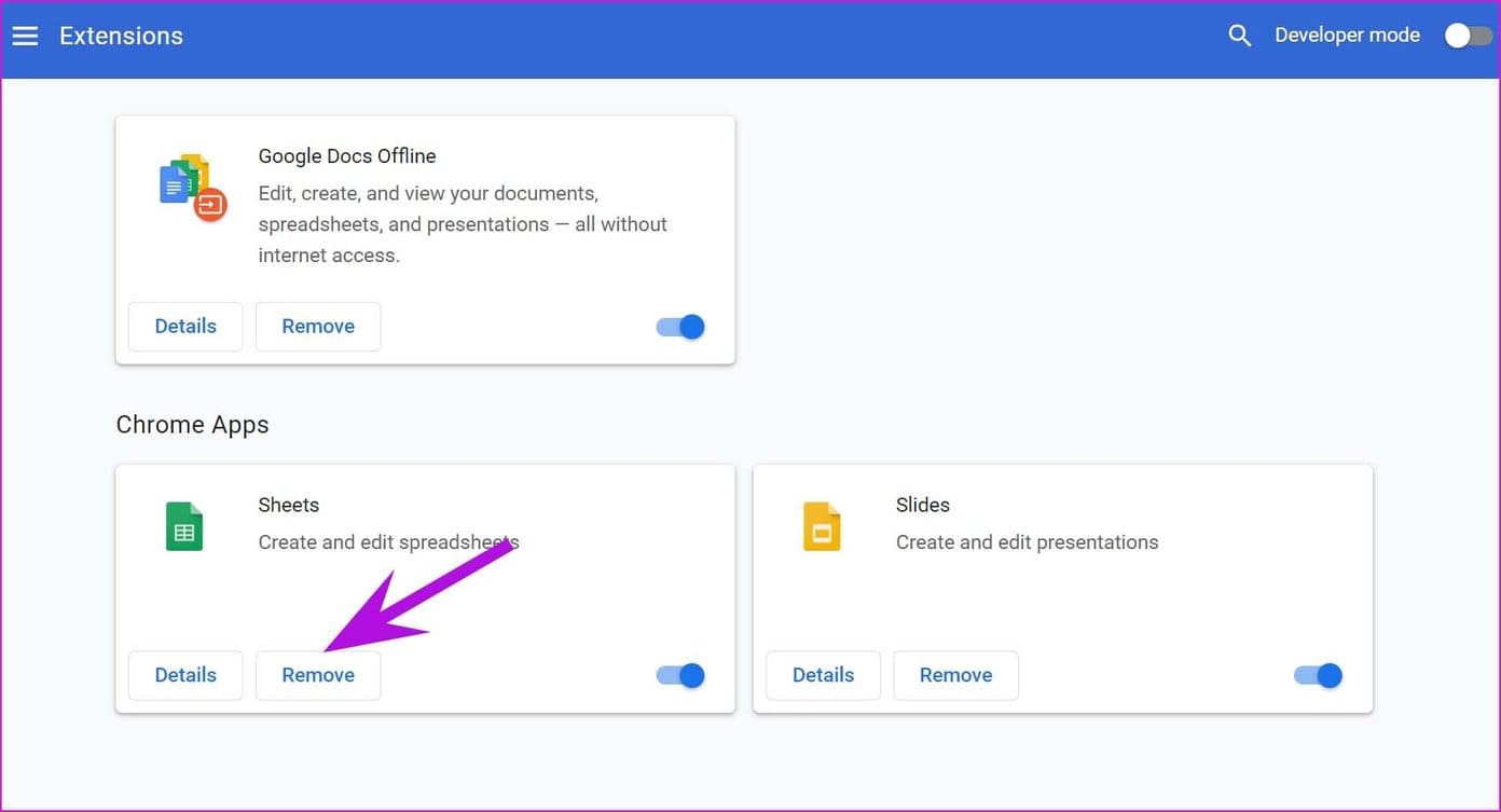 Disable chrome extensions