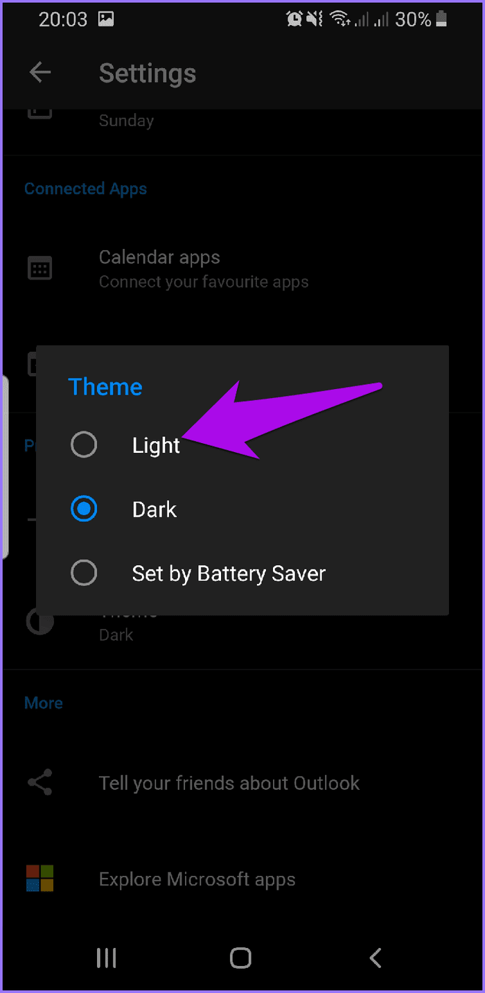 Disable Dark Mode Apps Outlook Theme Options
