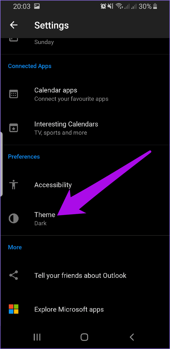Disable Dark Mode Apps Outlook Theme