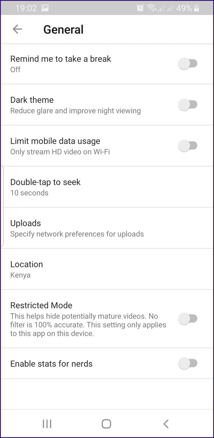 Disable Dark Mode Apps Youtube Off