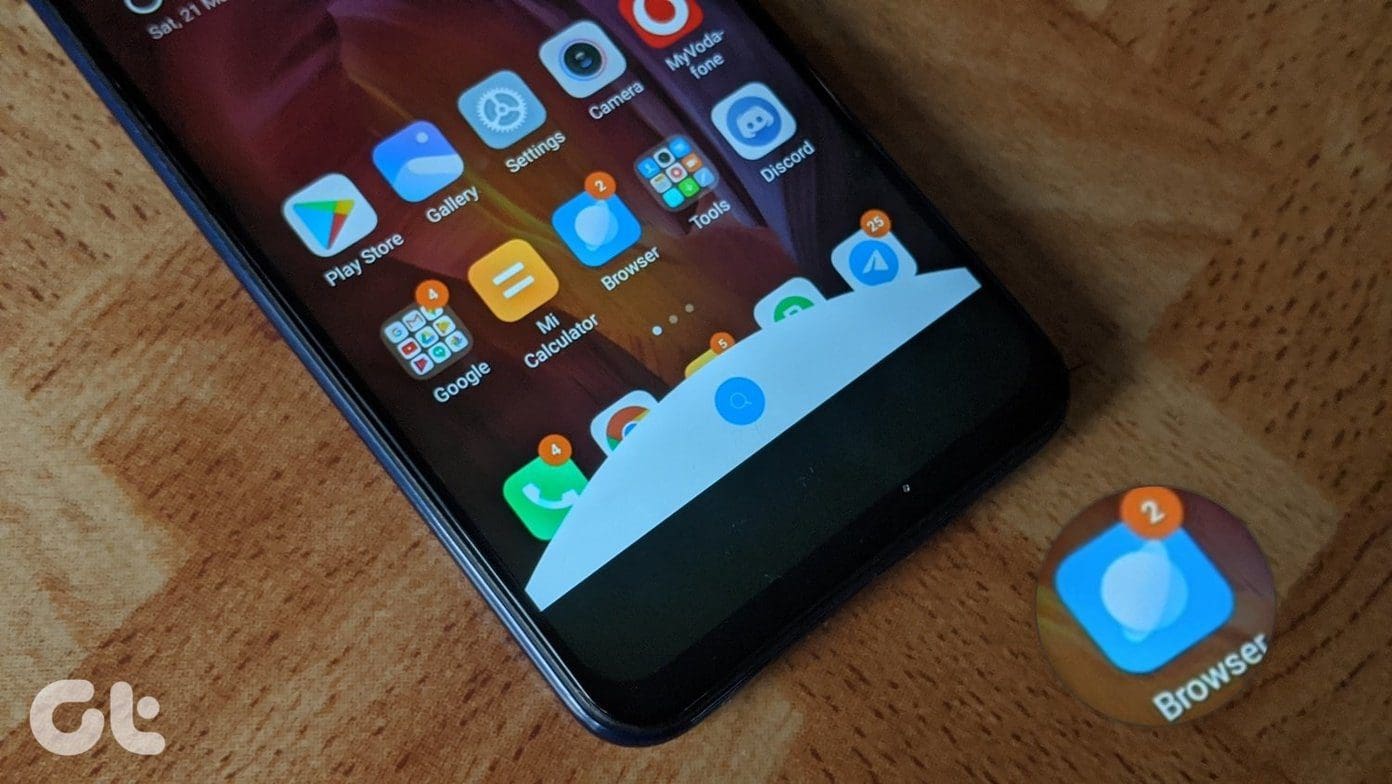 Disable mi browser swipe up fi