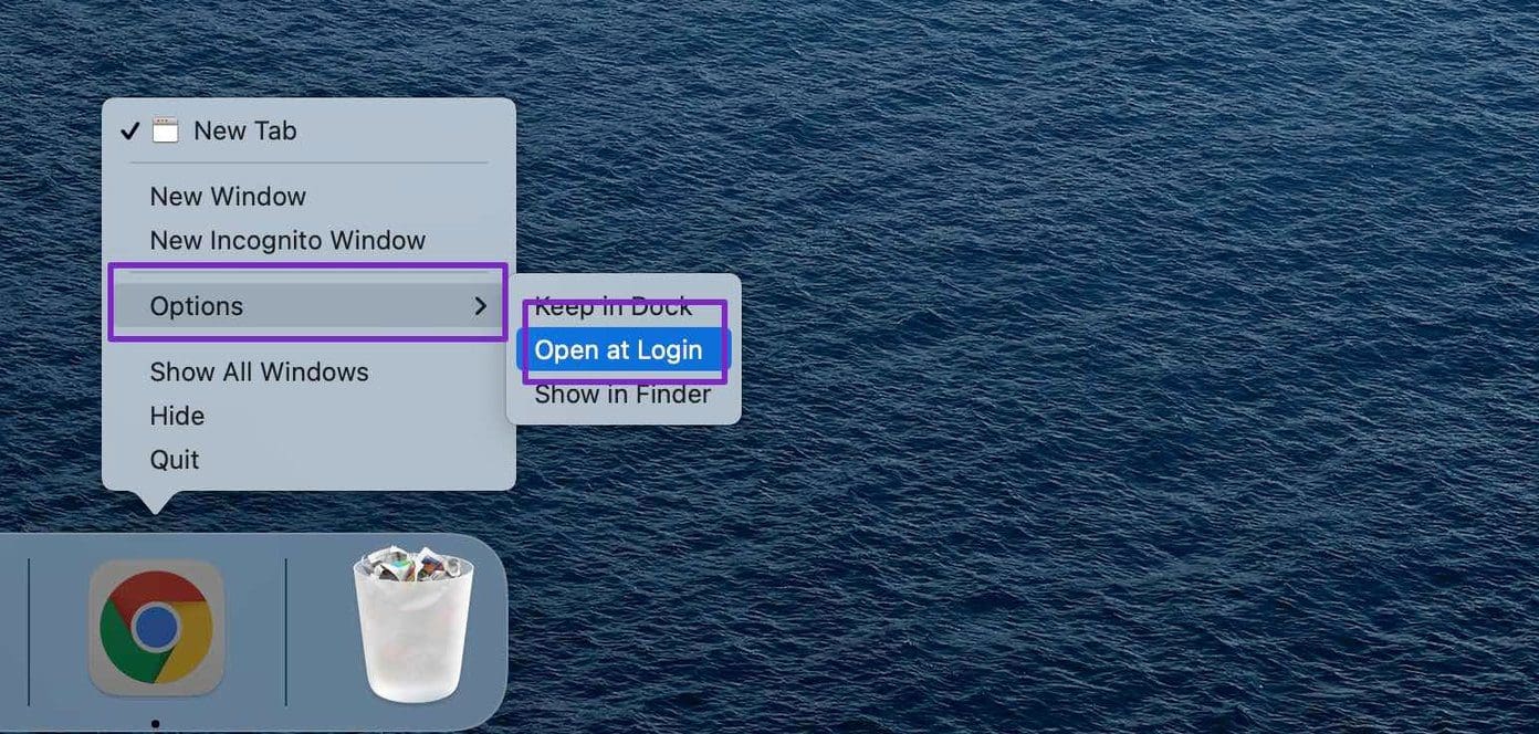 Disable open at login