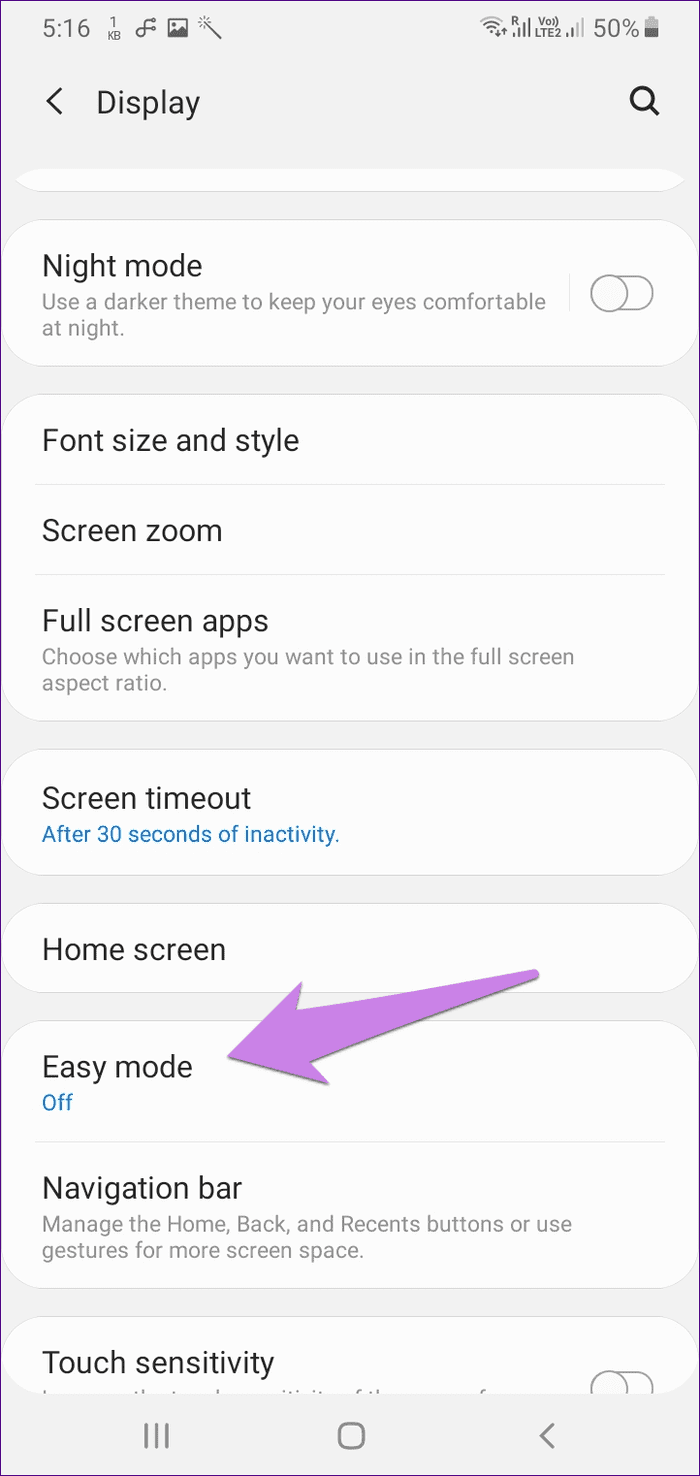 Easy Mode Samsung 9