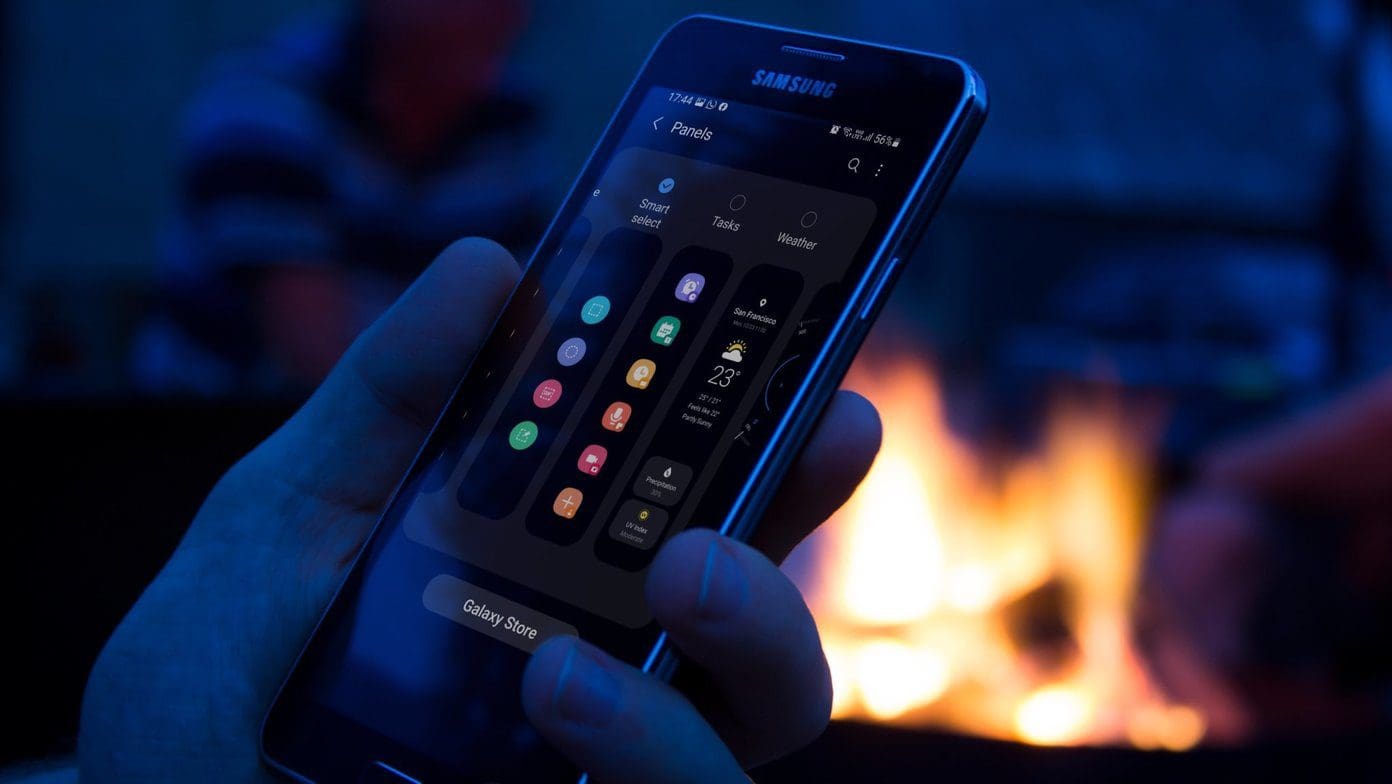 Edge panels in samsung