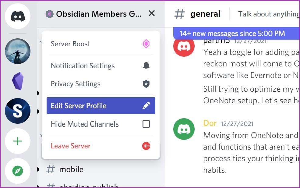 Edit server profile change nickname in discord server