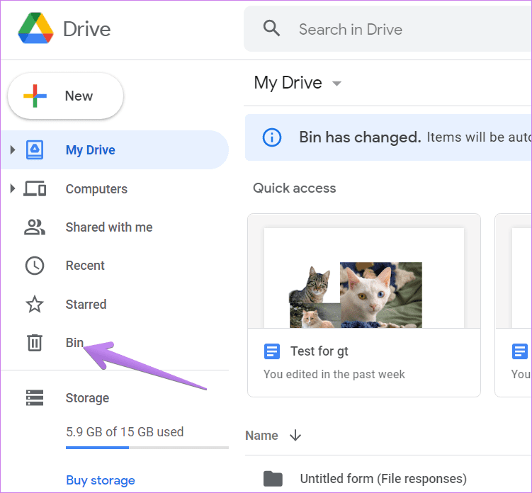 Empty google drive trash 1