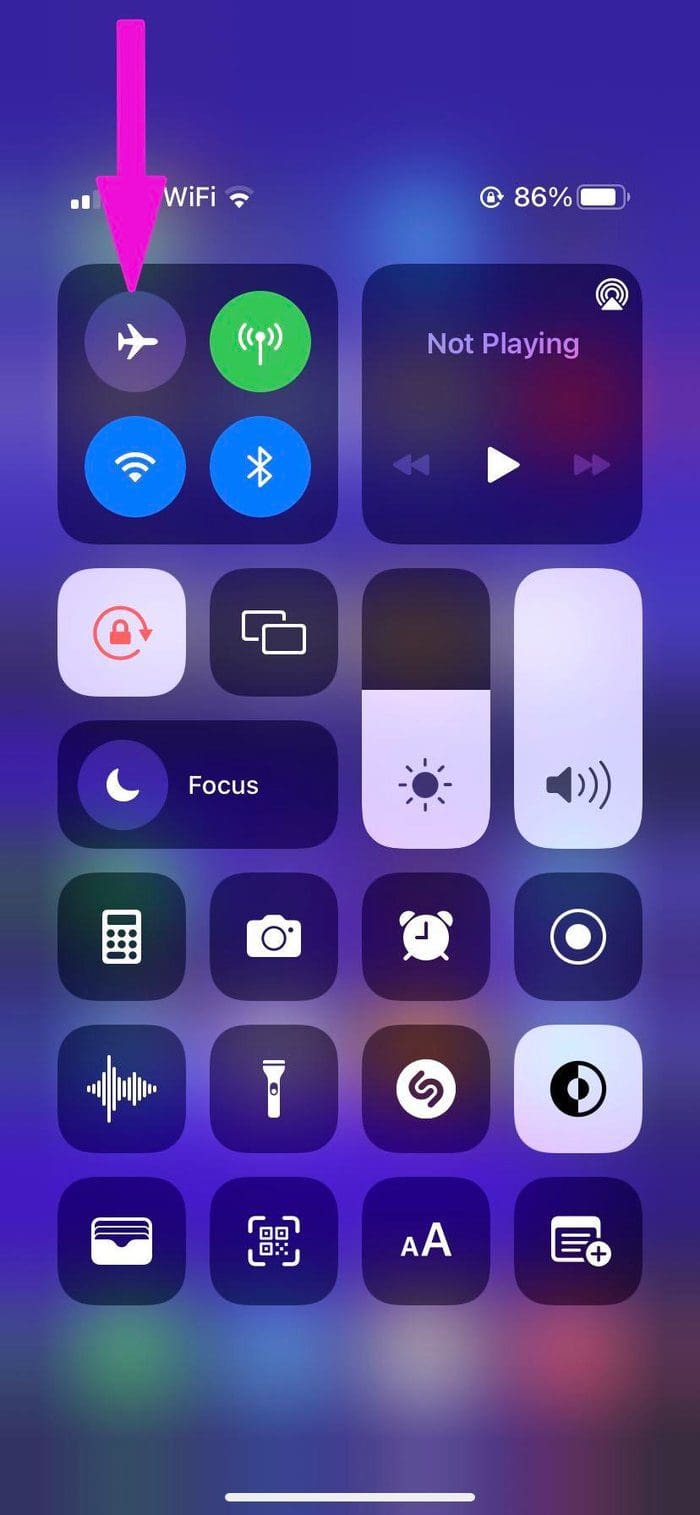 Enable airplane mode on i Phone