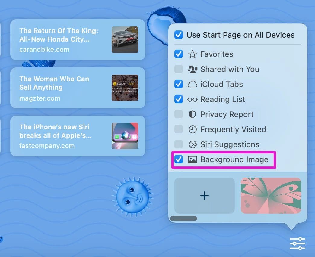 Enable background image