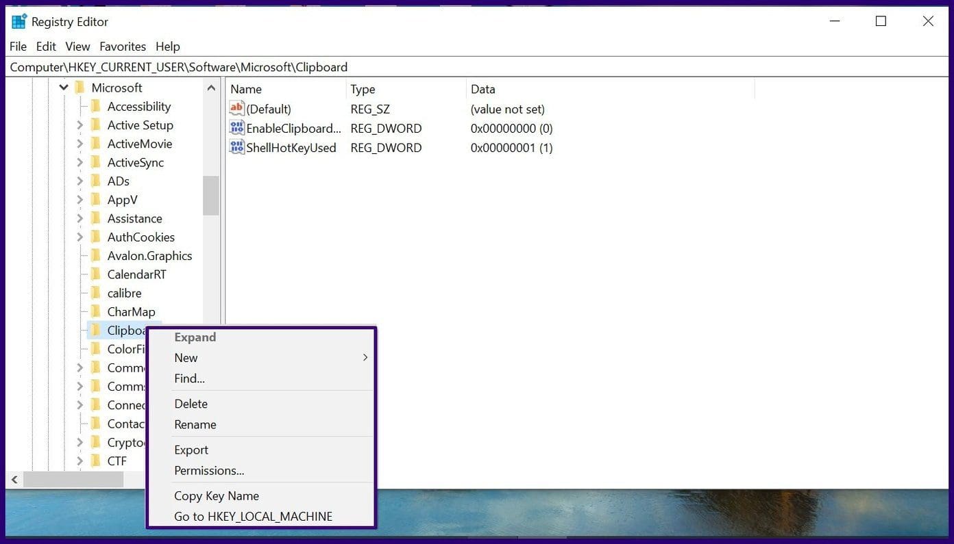 Enable clipboard history windows 10 step 17