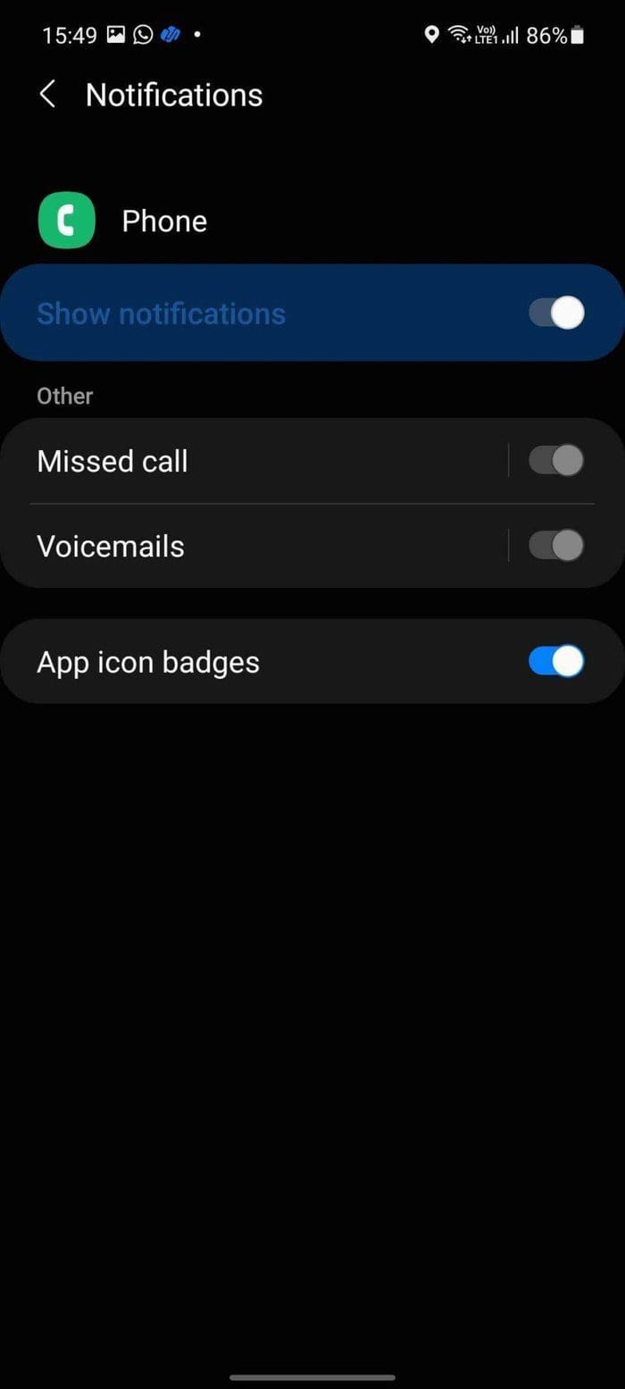 Enable notification for calls