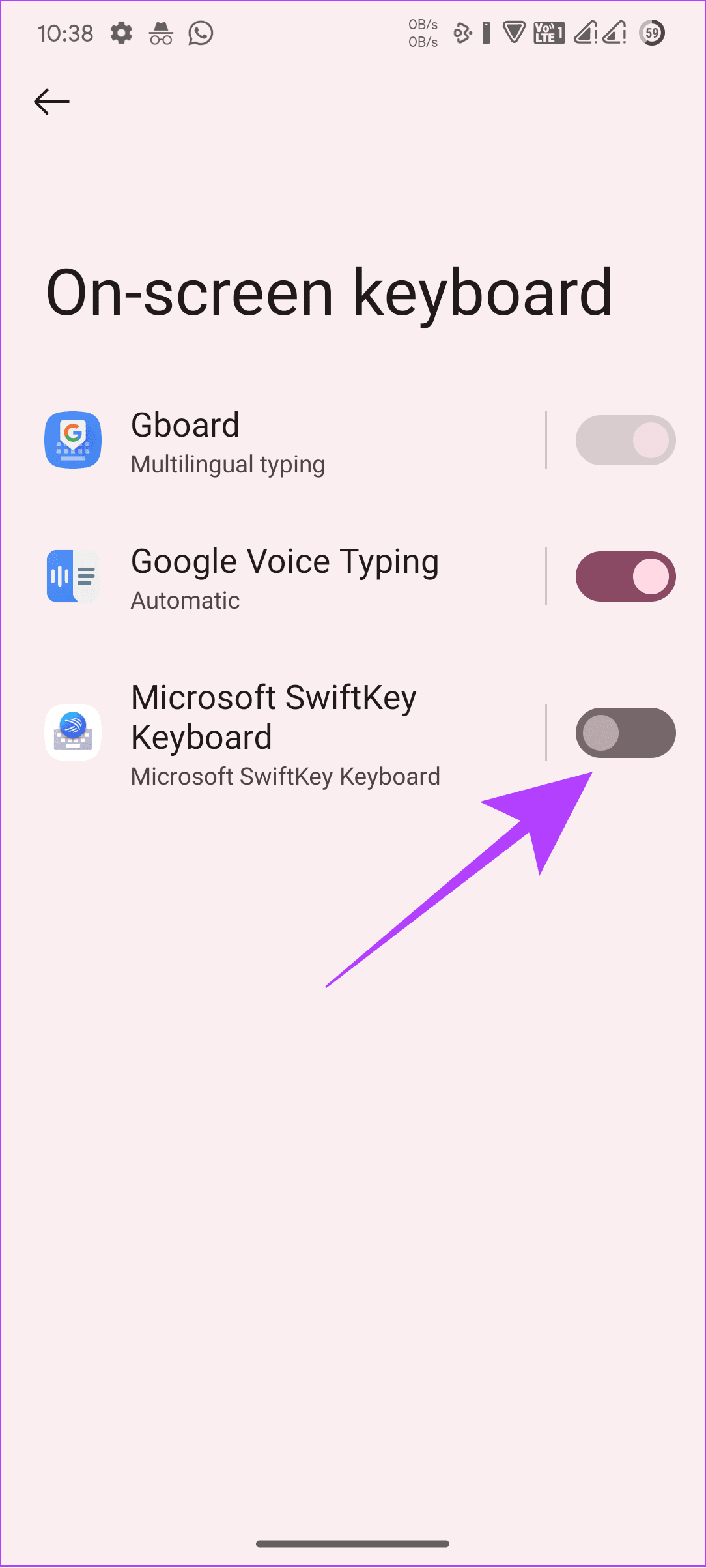 enable swiftkey
