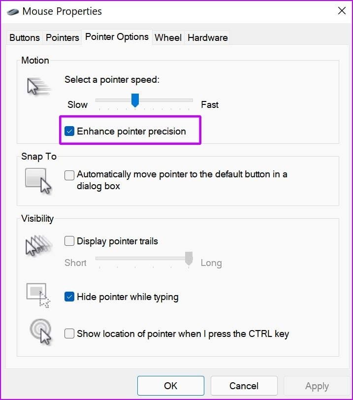 Enhance pointer