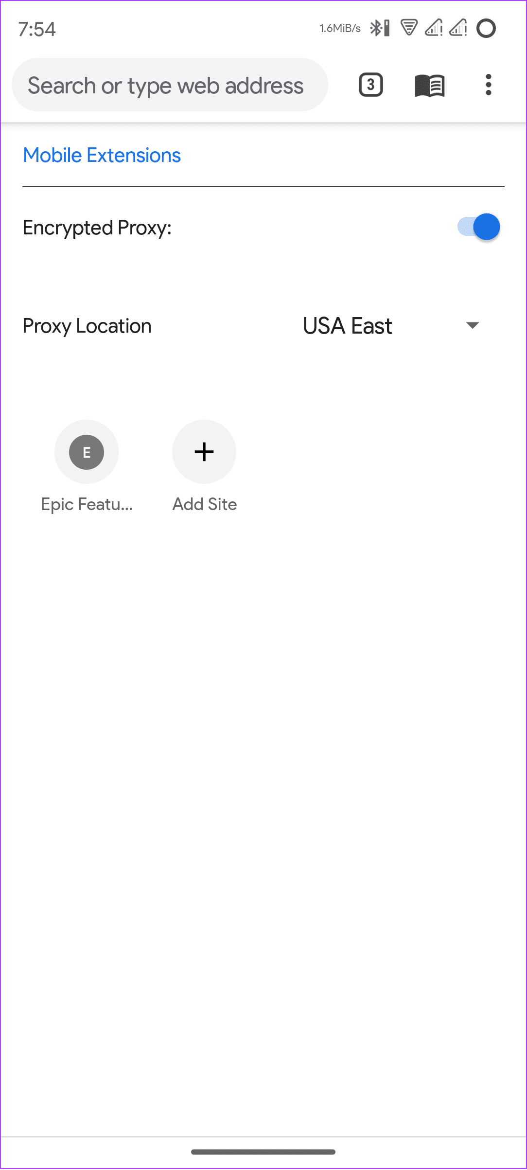 epic browser for Android
