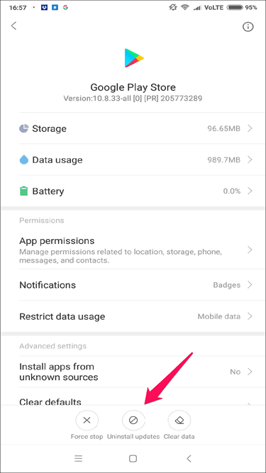 Error Code 495 Play Store Updates