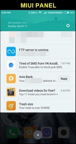 Expand Notifications Miui Redmi 3