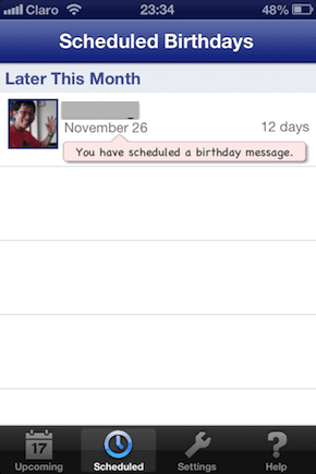 F Birthdays Scheduled